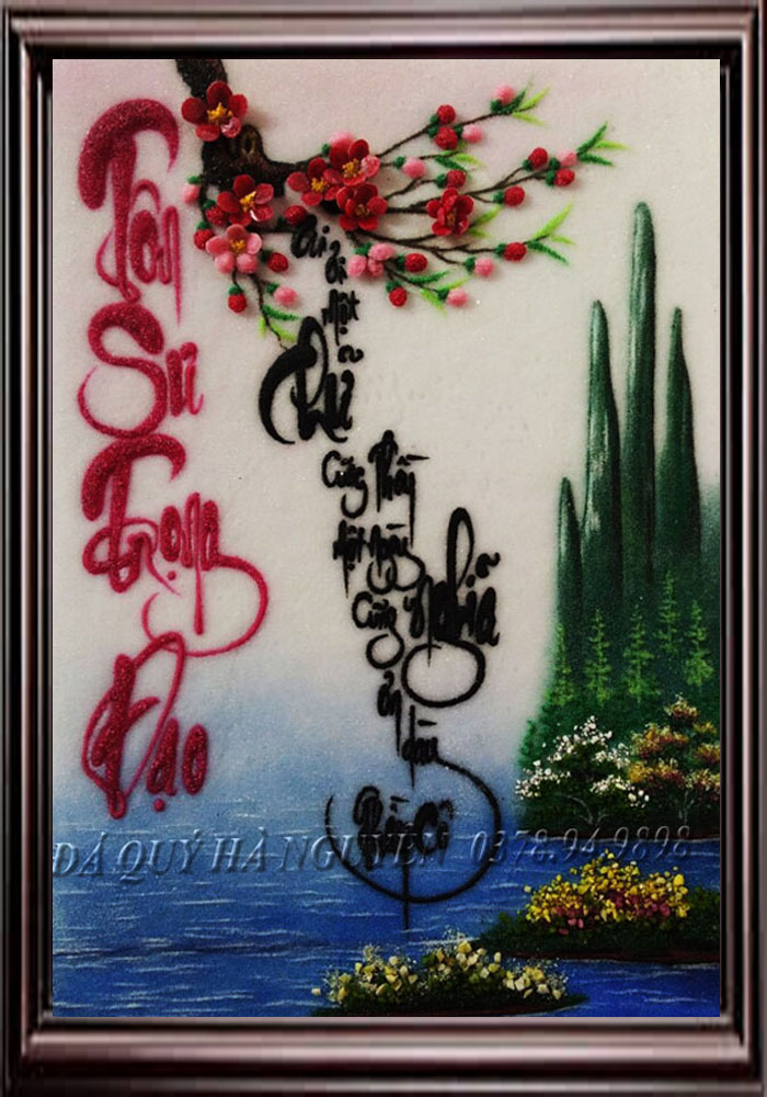 Quà tặng thầy cô giáo - tranh đá quý