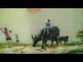 Video tranh đá quý chăn trâu đọc sách - tranh đá quý Hà Nguyễn