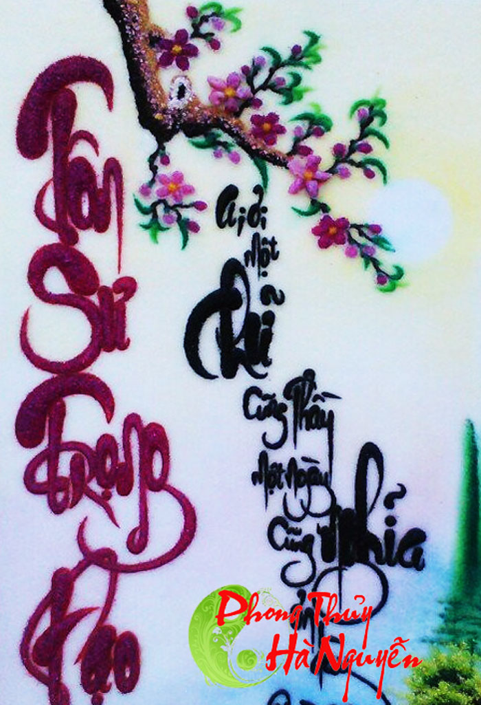 tranh đá quý tặng thày cô