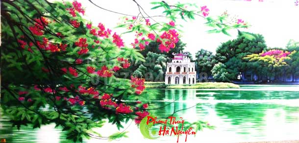 Tranh đá quý phong cảnh hồ gươm HG5 giá 5.700.000 vnđ