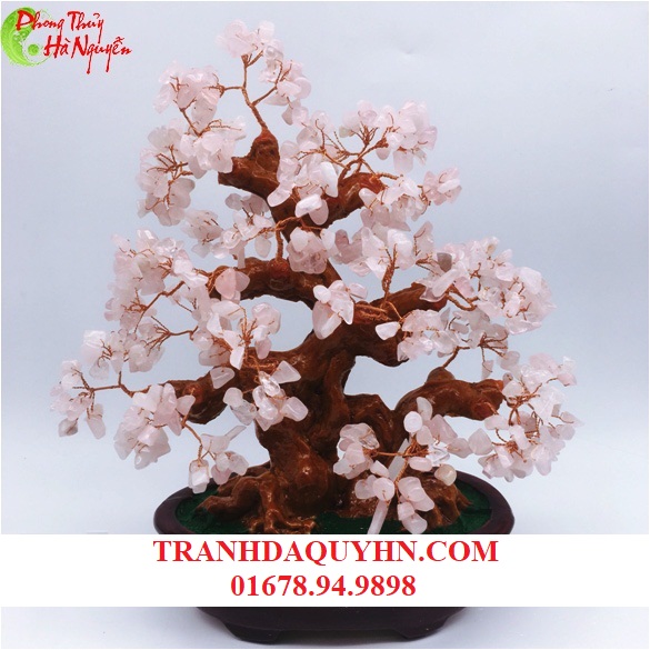 cây bonsai đá phong thủy thạch anh hồng CTL04