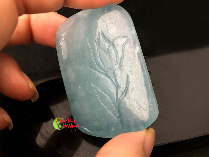 mặt phổ hiền bồ tát đá aquamarine