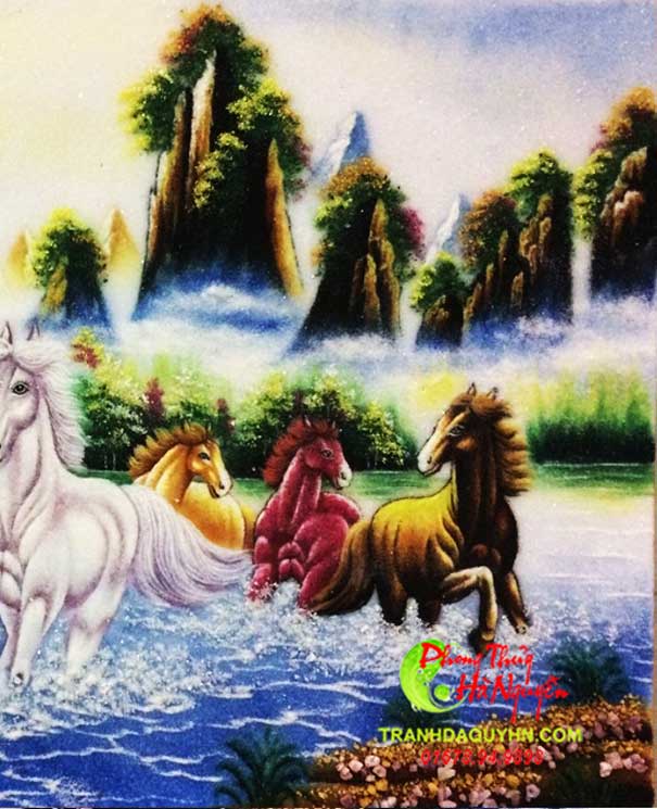 Quà tặng doanh nghiệp - tranh đá quý bát mã