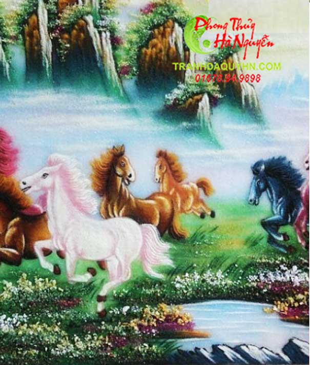 Quà tặng doanh nghiệp - tranh đá quý tranh ngựa