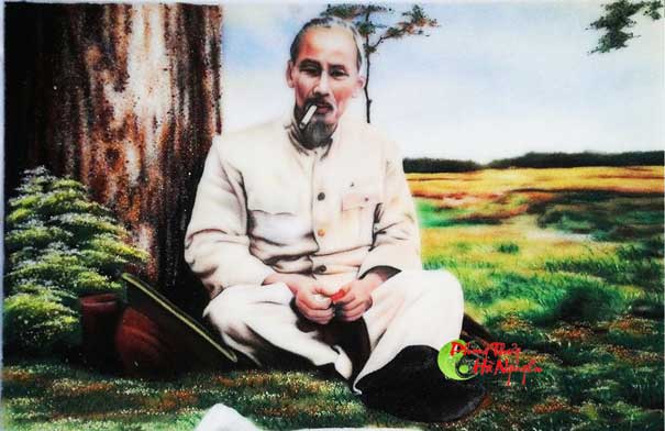tranh đá quý chân dung Bác Hồ