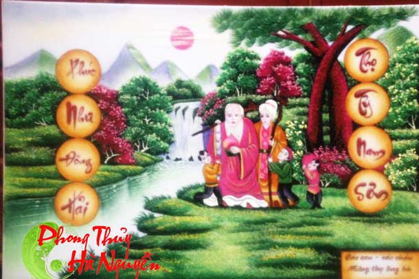 Quà tặng mừng thọ - tranh đá quý