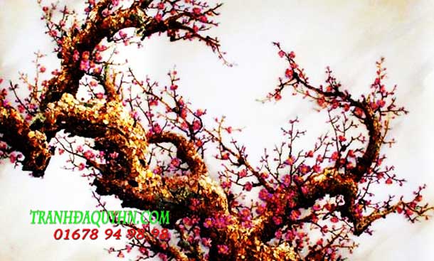 tranh đá quý đào thế chữ tâm