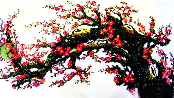 tranh đá quý đào thế rồng