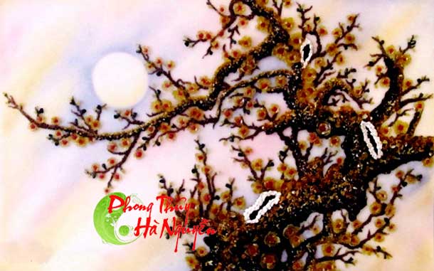 tranh đá quý hoa mai thế rồng
