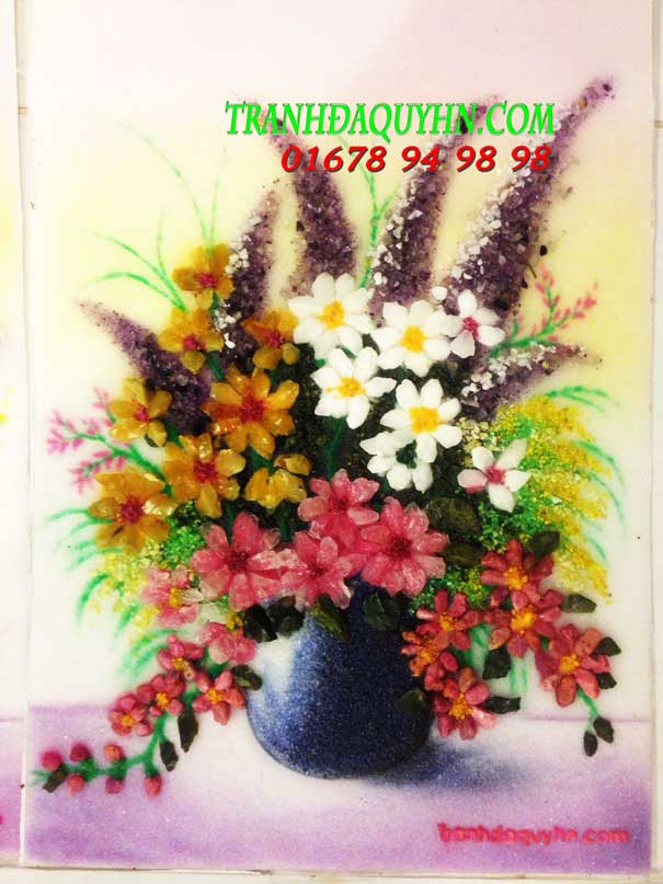 tranh đá quý hoa xếp