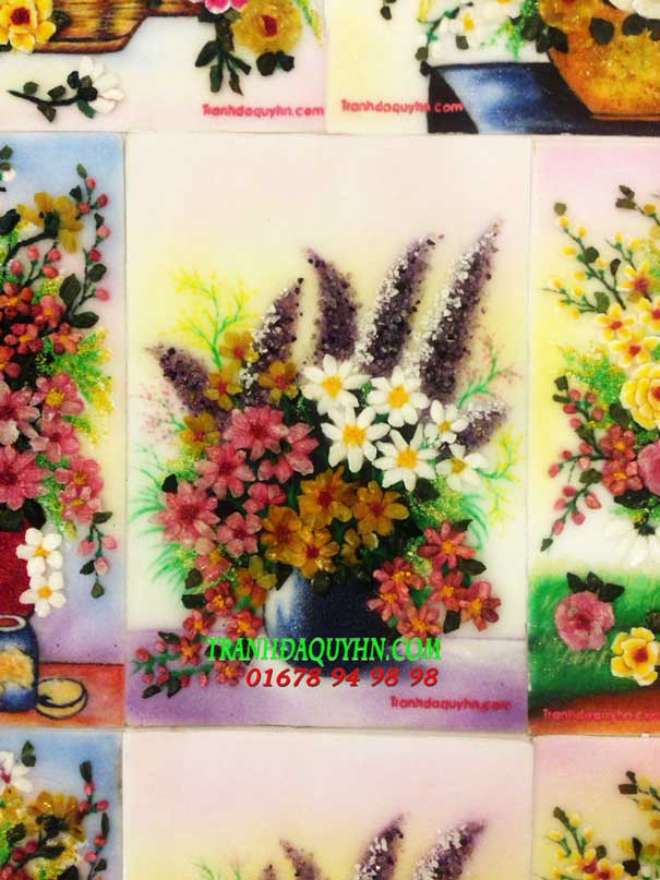 tranh đá quý hoa xếp