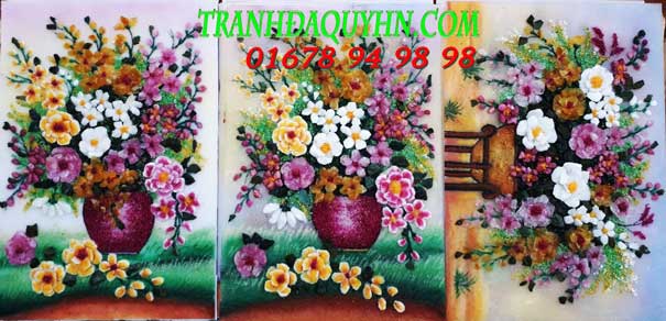 tranh đá quý hoa xếp