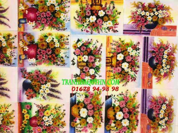 tranh đá quý hoa xếp
