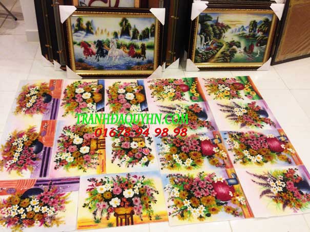 tranh đá quý hoa xếp