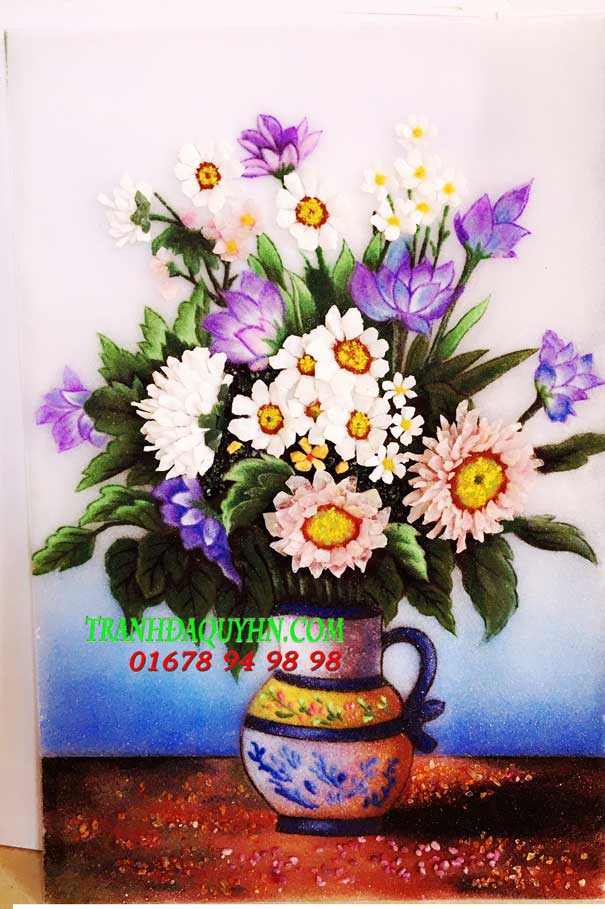 Quà valentine ý nghĩa tặng bạn gái - tranh đá quý