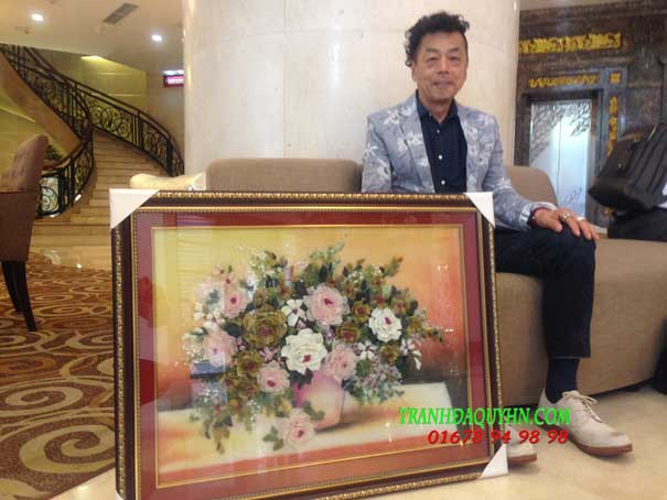 tranh đá quý hoa xếp