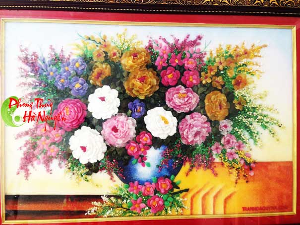 tranh đá quý hoa xếp