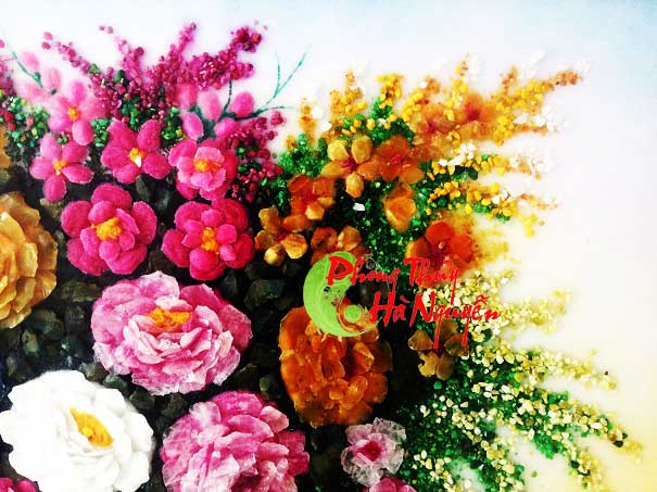tranh đá quý hoa xếp
