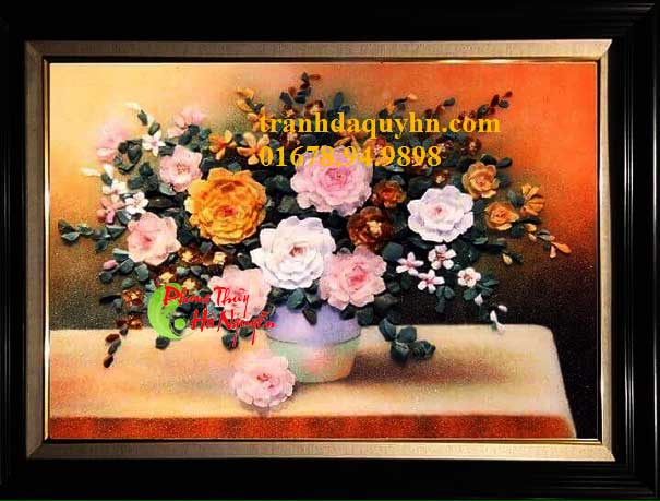 tranh đá quý hoa xếp