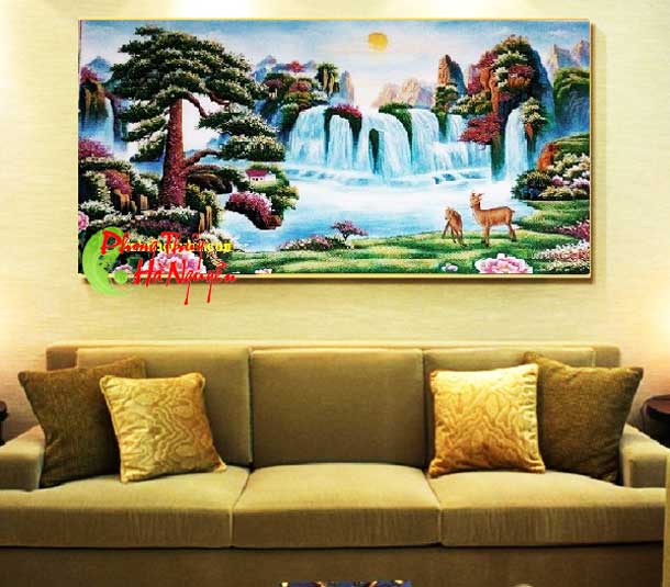 Tranh đá quý phong cảnh non nước