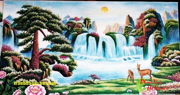 Tranh đá quý phong cảnh non nước