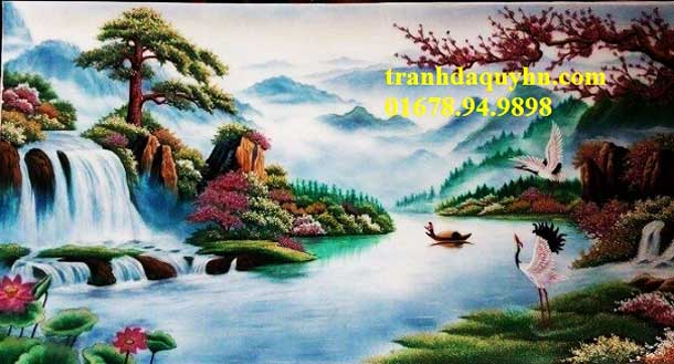 Tranh đá quý phong cảnh non nước