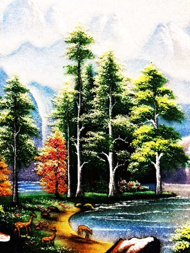Tranh đá quý phong cảnh non nước
