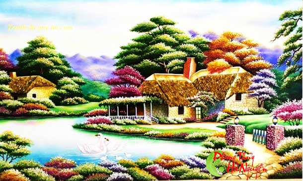 Tranh đá quý phong cảnh nước ngoài