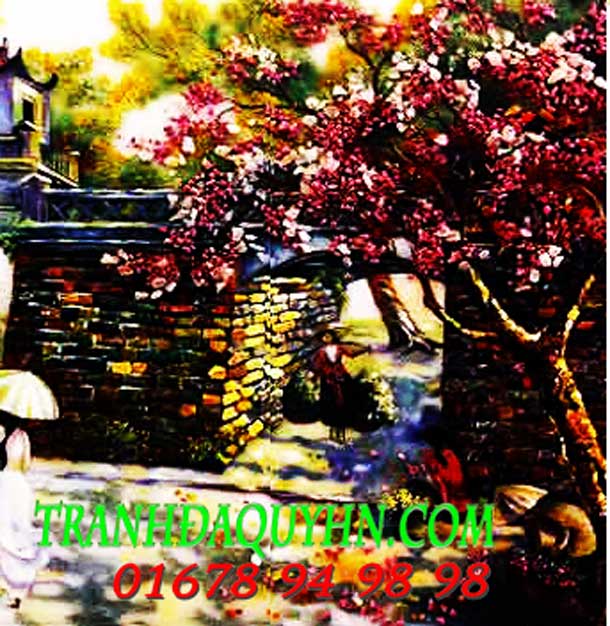 Tranh đá quý phong cảnh phó cổ