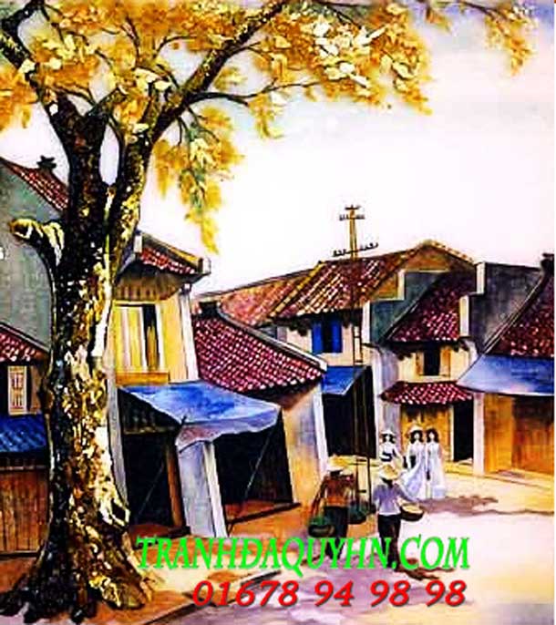 Tranh đá quý phong cảnh phố cổ