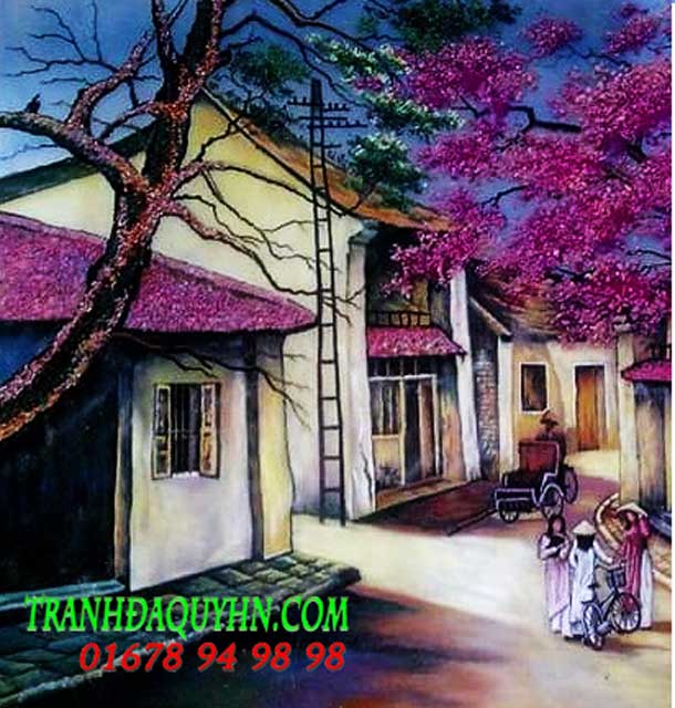 Tranh đá quý phong cảnh phố cổ