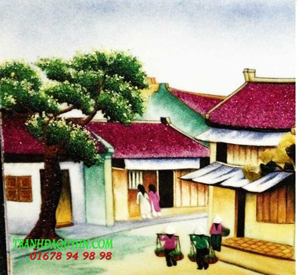 Tranh đá quý phong cảnh phố cổ