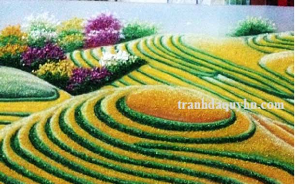 Tranh đá quý phong cảnh ruộng bậc thang