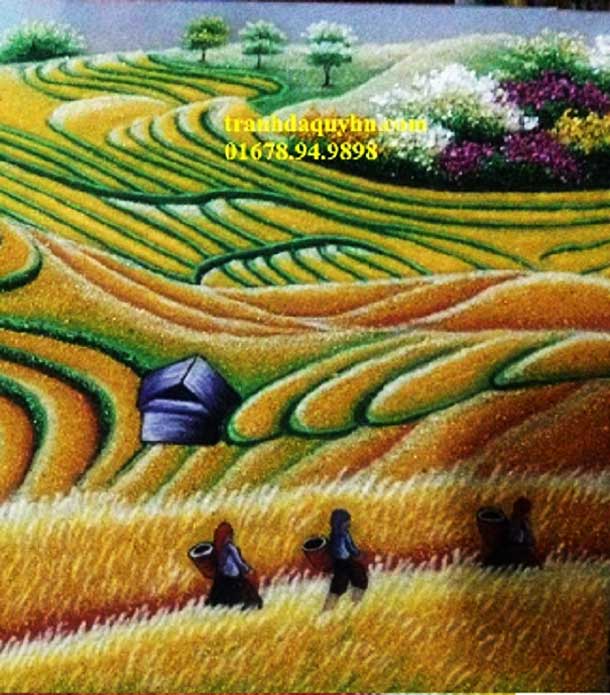 Tranh đá quý phong cảnh ruộng bậc thang