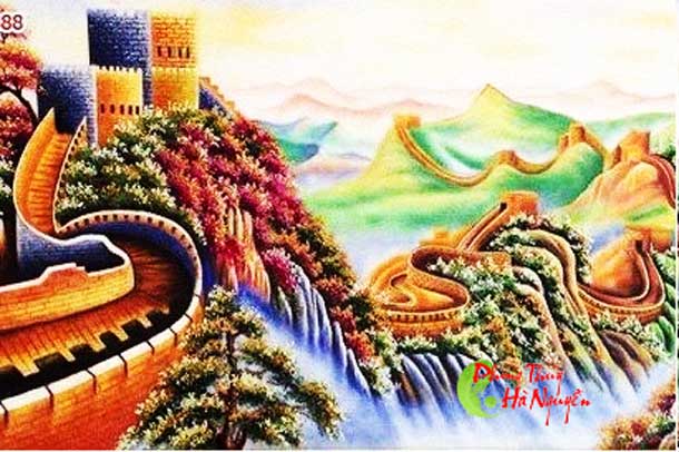 Tranh đá quý phong cảnh vạn lý trường thành