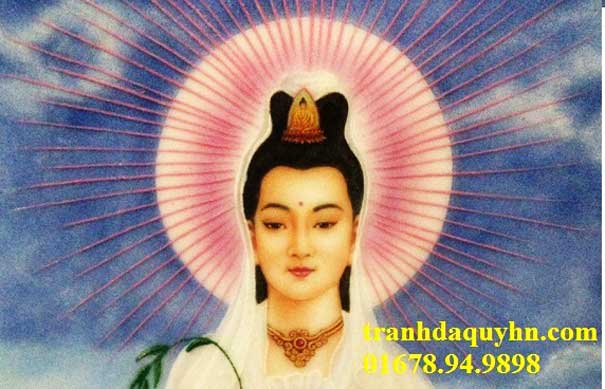 Tranh đá quý chân dung quan thế âm bồ tát