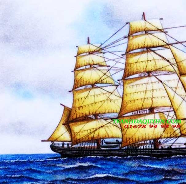tranh đá quý thuận buồm xuôi gió