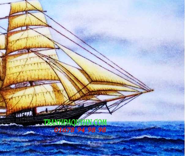 tranh đá quý thuận buồm xuôi gió