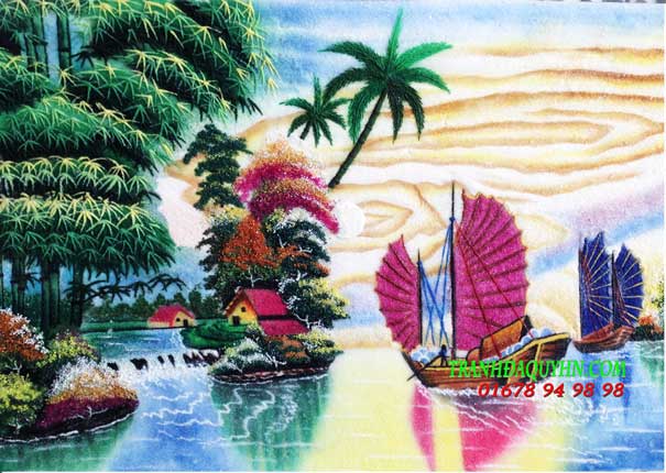 tranh đá quý thuận buồm xuôi gió