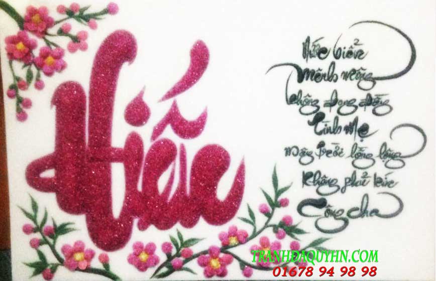 Quà tặng mừng thọ - tranh đá quý