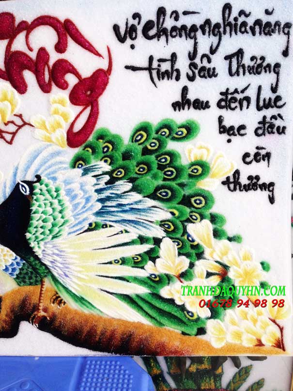 Quà valentine tặng vợ - tranh đá quý