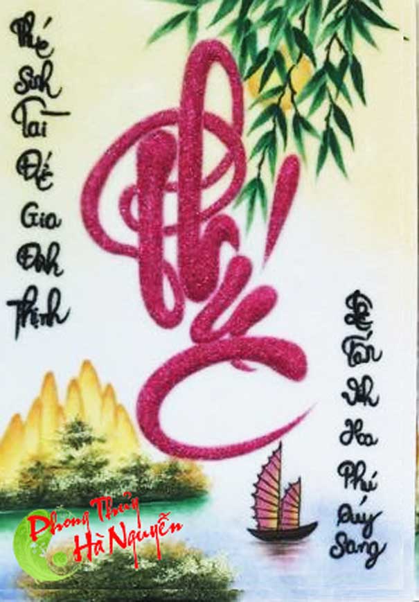 tranh đá quý chữ phúc