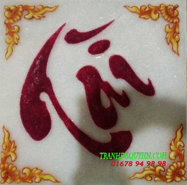tranh đá quý chữ tài