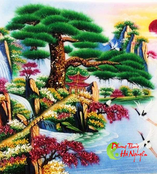 tranh đá quý thuận buồm xuôi gió 