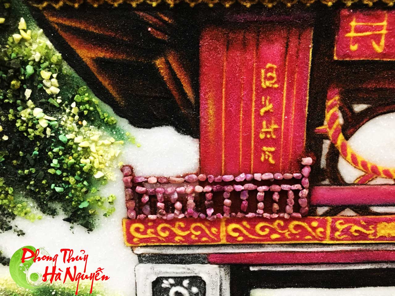 tranh đá quý khuê văn các