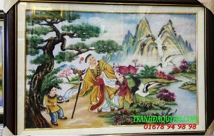 tranh đá quý mừng thọ bà
