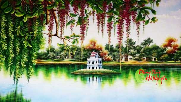 Tranh đá quý phong cảnh hồ gươm HG2 giá 3.250.000 vnđ
