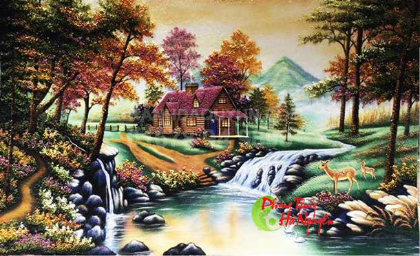 Tranh đá quý phong cảnh non nước NN6 giá 8.500.000 vnđ