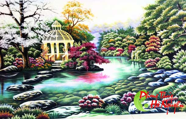 Tranh đá quý phong cảnh non nước NN9 giá 10.300.000 vnđ