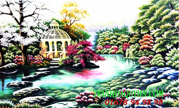 Tranh đá quý phong cảnh nước ngoài PCNN5 giá 5.700.000 vnđ